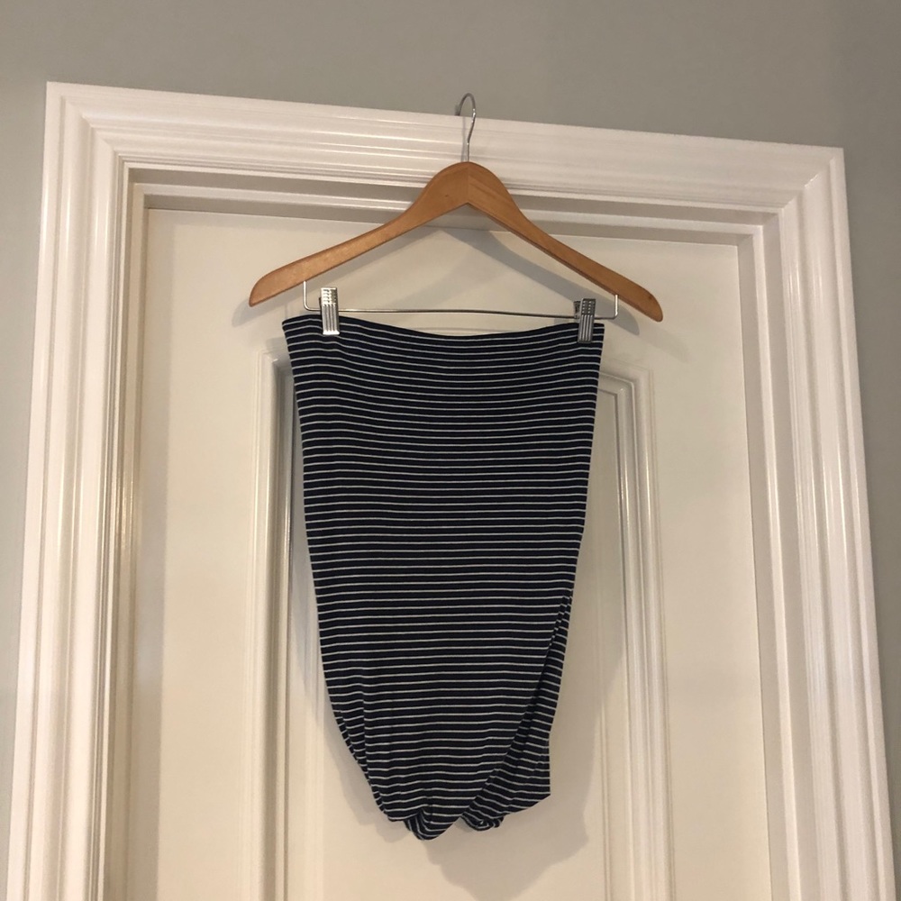 BCBG blue/white stripe skirt, small